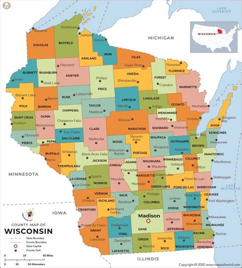 The Ultimate Guide: 7 Wisconsin County Maps