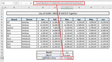 Sumif and Index Match: 5 Tricks