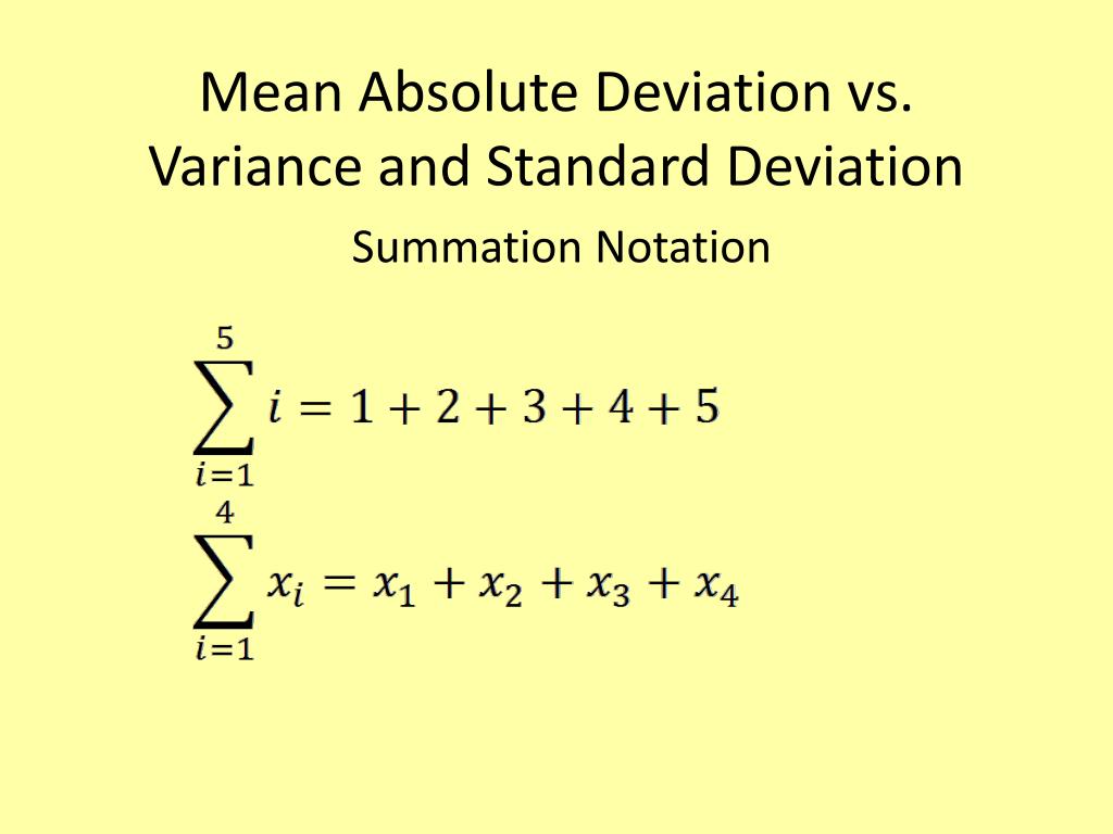 Summation Notation Calculating Sample Means Variances And Standard Summation Notation Calculating Sample Means Variances And Standard