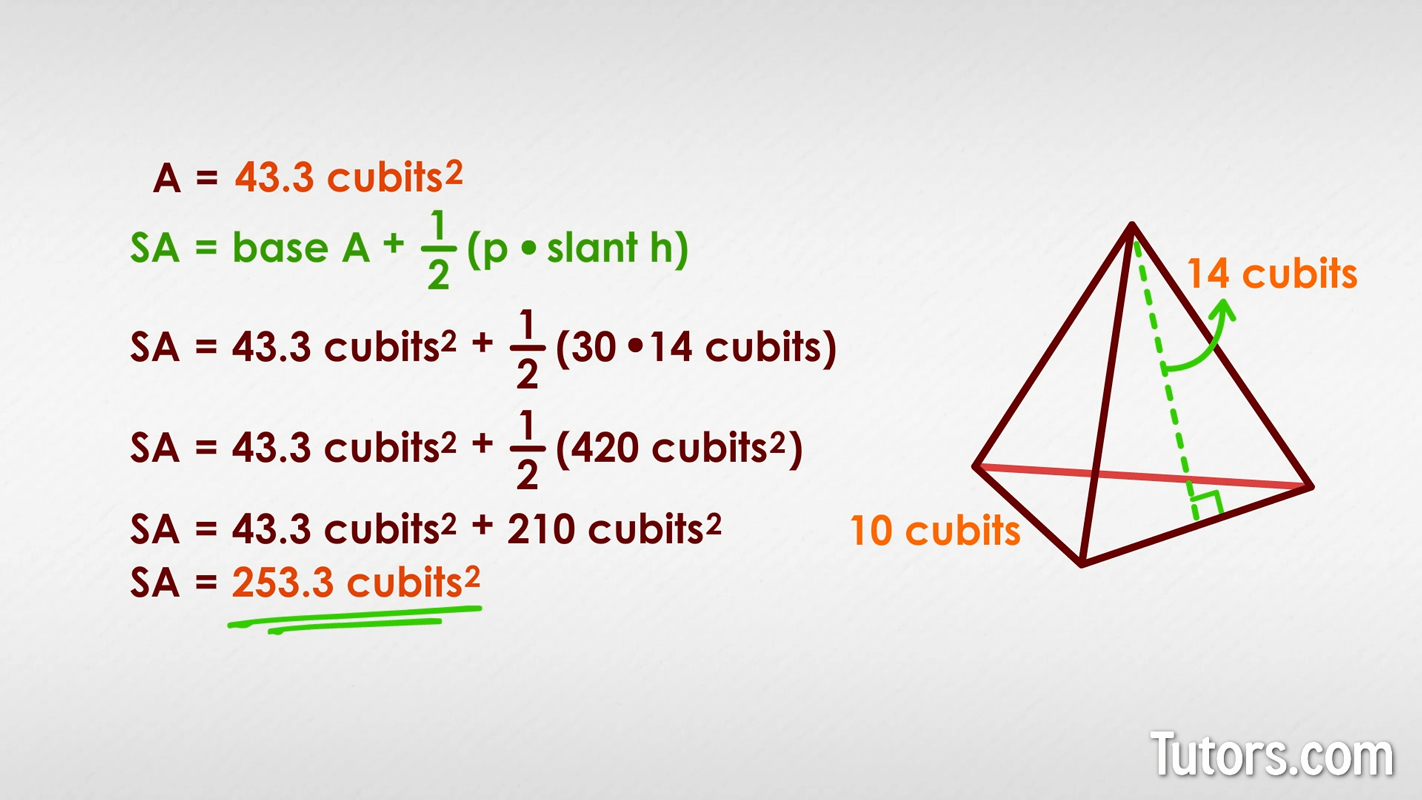 How to Calculate a Pyramid's Surface Area How to Calculate a Pyramid's Surface Area