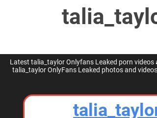 Talia Taylor Onlyfans The Rise Of A Social Media Sensation Talia Taylor Onlyfans The Rise Of A Social Media Sensation