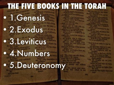 The Five Books Of The Torah List The Five Books Of The Torah List