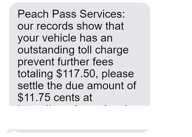 The Georgia Peach Pass Invoice Text Scam What You Need To Know The Georgia Peach Pass Invoice Text Scam What You Need To Know