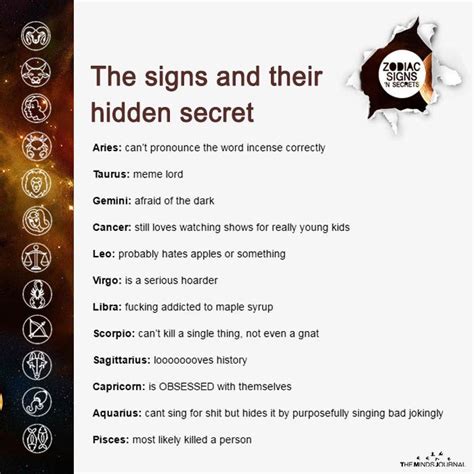 The Signs And Their Hidden Secret Zodiac Sign Facts Zodiac Sign The Signs And Their Hidden Secret Zodiac Sign Facts Zodiac Sign