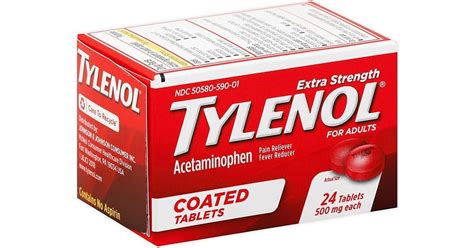 Tylenol Extra Strength 24 Count 500 Mg Pain Reliever Caplets Ct Price