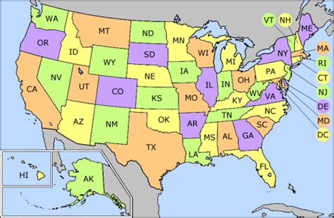 United States Map With Postal Abbreviations United States Map With Postal Abbreviations
