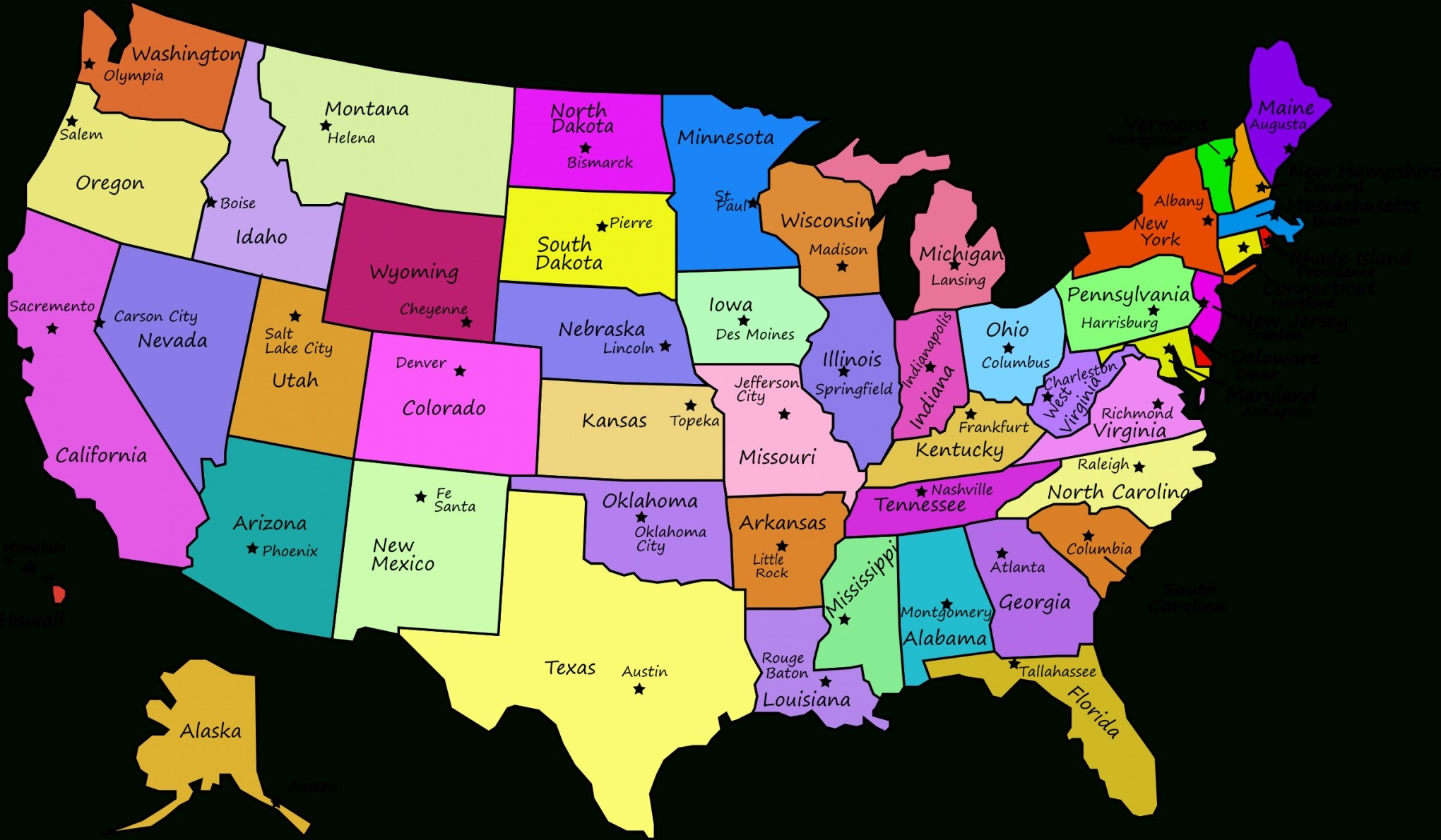 United States Map With State Names And Capitals Printable Save United States Map With State Names And Capitals Printable Save