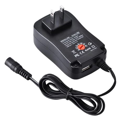 Universal Ac Dc Power Adapter Supply 100 240V 5V 2 1A Usb Port 6 Tips 30W 3V 4 5V 5V 6V 7 5V