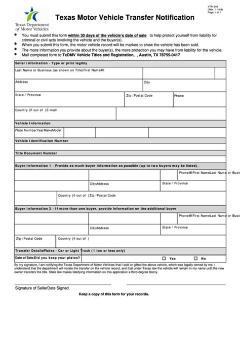 VTR 346 Form: A Comprehensive Guide