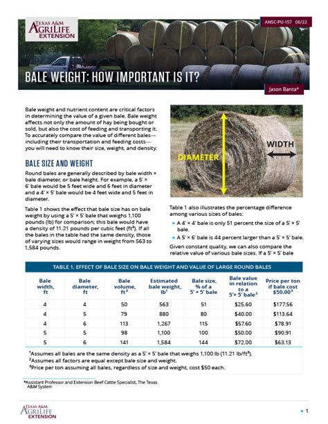 The Weight of Hay: A Bale's Story