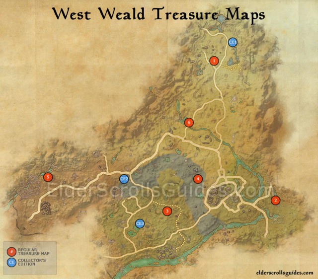 West Weald Treasure Map Iv Chest Location Elder Scrolls Online Gold West Weald Treasure Map Iv Chest Location Elder Scrolls Online Gold