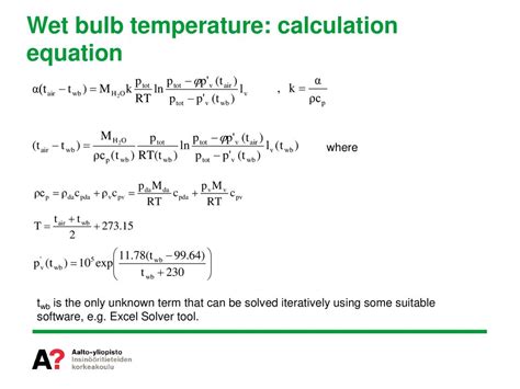 Wet Bulb Temperature Equation Wet Bulb Temperature Equation