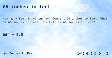 66 Inches to Feet: The Simple Conversion