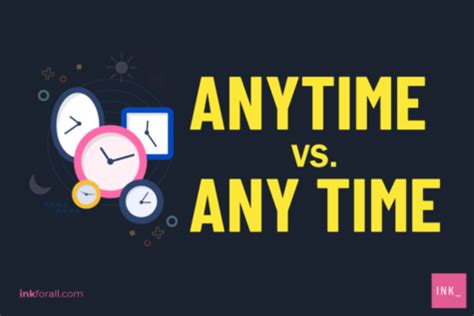 What S The Difference Between Anytime Vs Any Time Ink Blog What S The Difference Between Anytime Vs Any Time Ink Blog