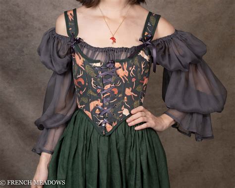 Woodland Creatures Renaissance Bodice French Meadows Woodland Creatures Renaissance Bodice French Meadows