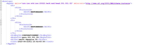 Understanding the XML ISO Pain.001.001.03 Structure